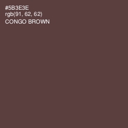 #5B3E3E - Congo Brown Color Image